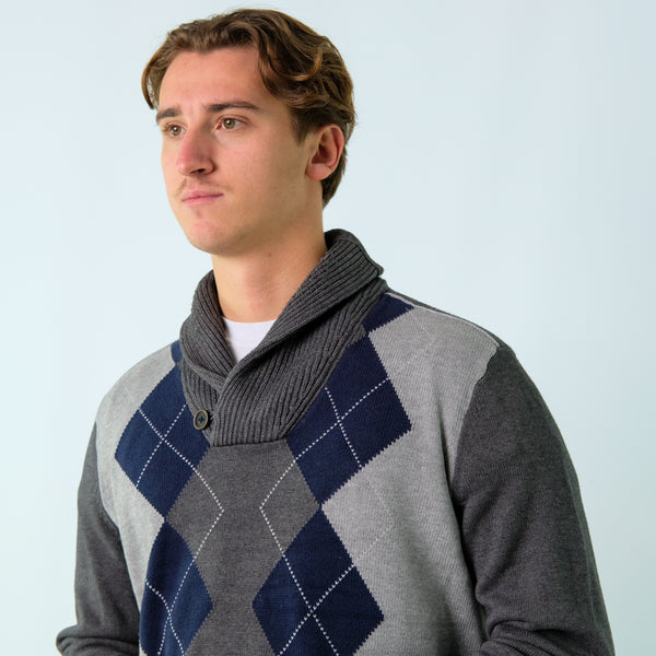 Charcoal Grey y2ks Tommy Hilfiger Knit Sweatshirt (L)